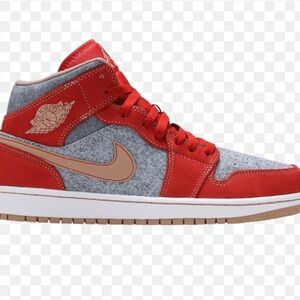 Nike Air Jordan Denim Red Sneakers youth size 5